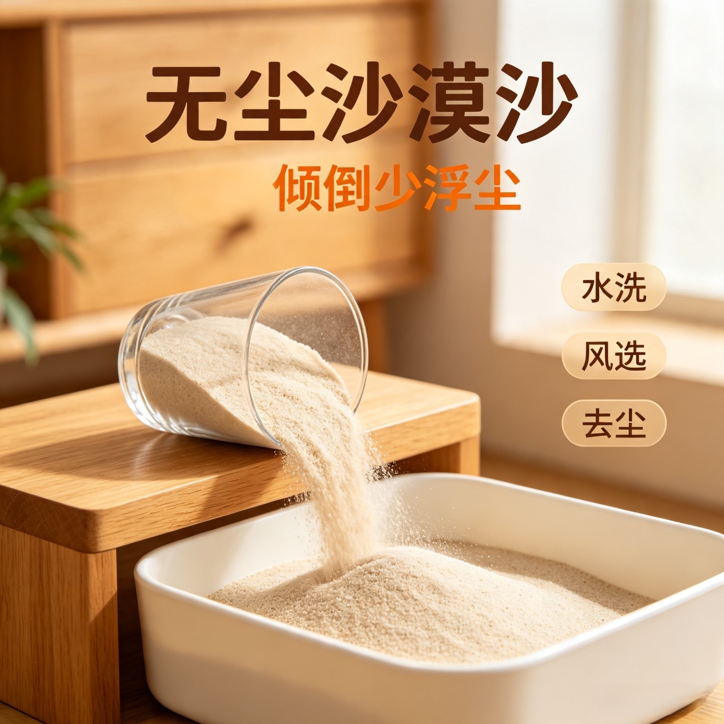 仓鼠浴沙尿沙二合一杀菌除臭 金丝熊龙猫可用 水洗烘干无尘沙漠沙