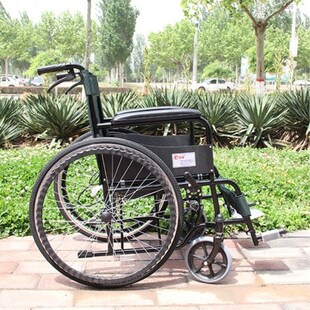 安阳中芯轮椅手动轮椅加宽型舒适性手动轮椅车可折叠可大小便