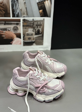 IDO2026新款今年流行爆款女鞋厚底时髦绑带老爹鞋女增高休闲鞋女