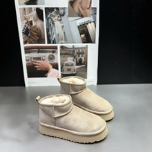 欧货IDO鞋子女2025新款爆款冬短靴经典短筒厚底雪地靴女皮毛一体