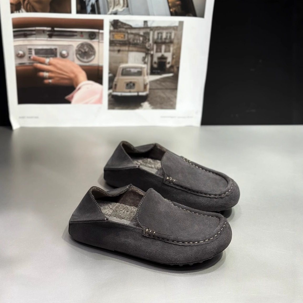 IDO女鞋2025新款冬季加绒两穿今年流行的豆豆鞋内增高毛里乐福鞋,女鞋,乐福鞋（豆豆鞋）,淘宝优惠券,粉丝福利购,淘宝优惠卷