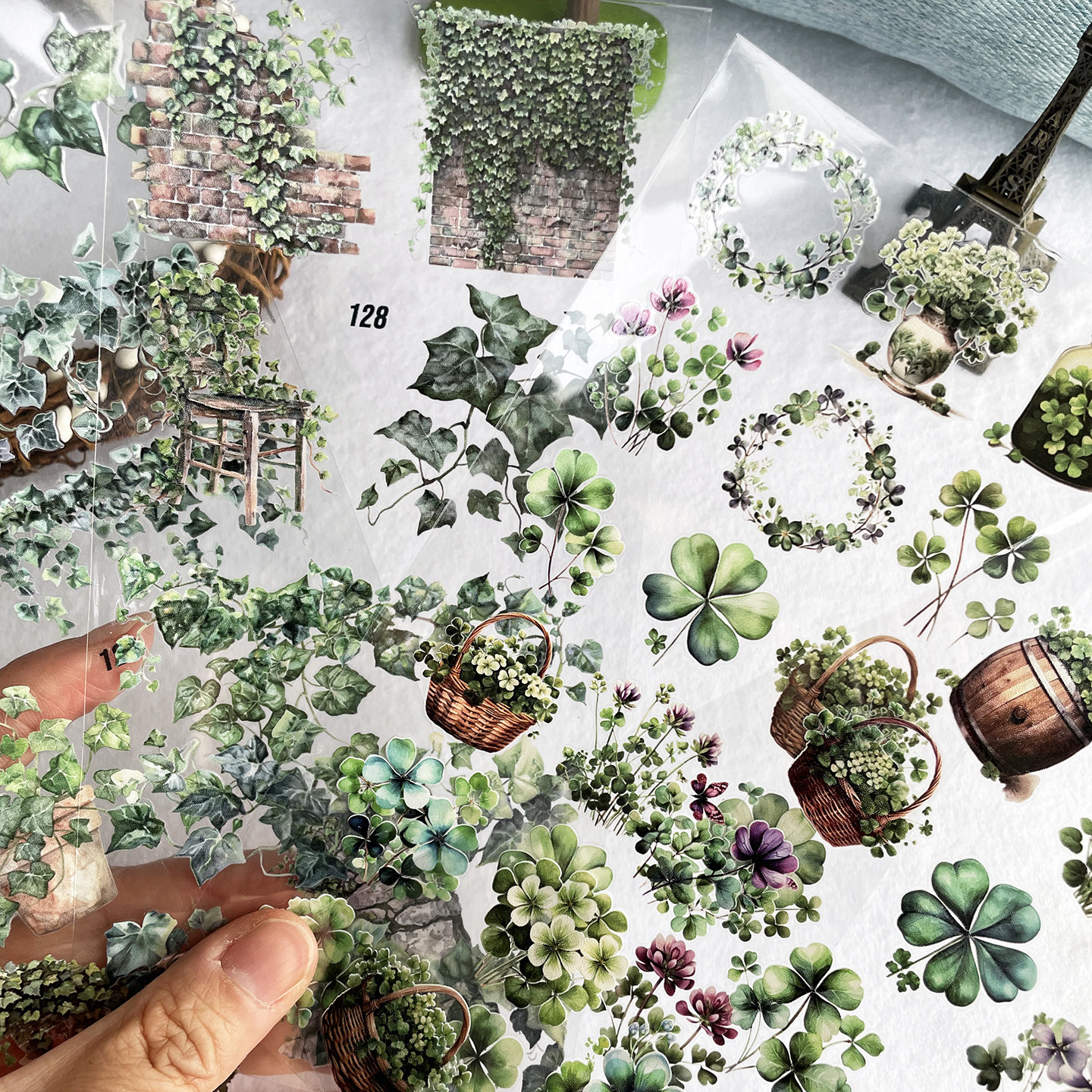 四叶草常春藤镂空手账贴纸转印贴纸自粘装饰小图案行李箱汽车防水,文具电教/文化用品/商务用品,贴纸/立体贴纸,淘宝优惠券,粉丝福利购,淘宝优惠卷