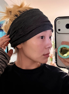 超宽边叠戴发带！全包头发