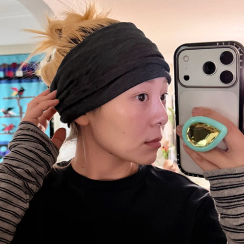 超宽边叠戴发带！全包头发