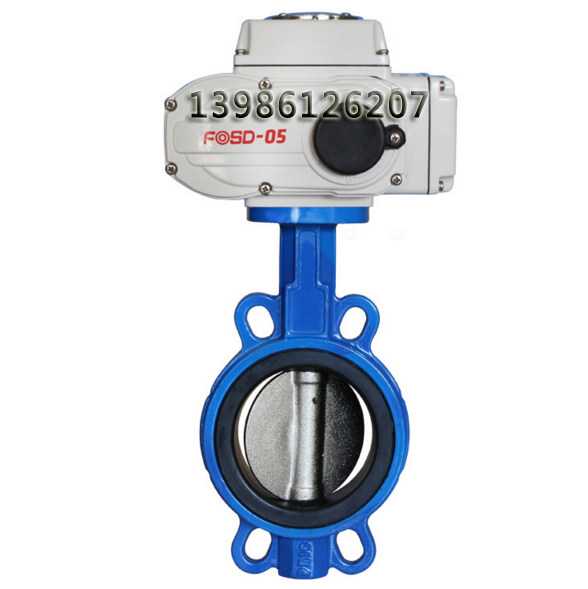 香港富莱斯软密封电动蝶阀 D971X铸铁蝶阀 FOSD-05/10电动执行器