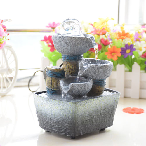 流水喷泉摆件简约现代工艺品家居装饰品客厅创意小假山水景礼物 - 封面