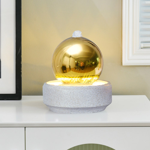 现代简约风水轮球流水喷泉摆件