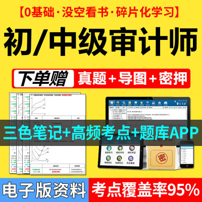 2026年初中级审计师三色笔记考试题库历年真题必刷题押题网课讲义