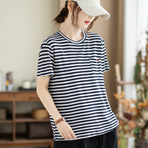 咖咪羽短袖女夏季新款复古女士宽松大码透气流行好看女装T恤女