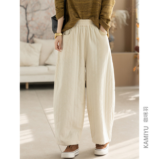 咖咪羽全棉灯芯绒休闲裤女秋冬新款直筒宽松女士流行女装休闲裤女