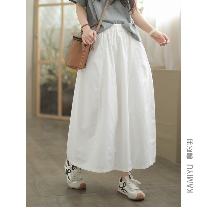 咖咪羽半身裙女夏季2025新款中长款A字裙时尚宽松百搭女装裙子