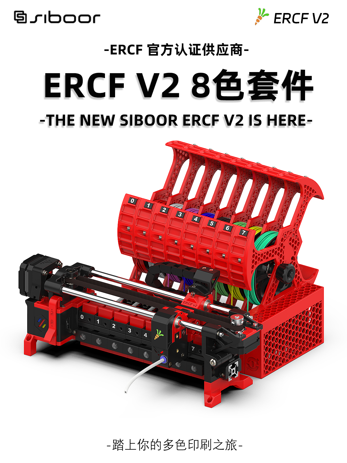 SIBOOR ERCF V2 3D打印机疯狂兔子8色打印DIY套件 兔子