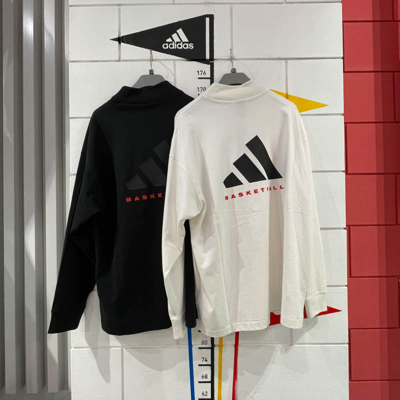 正品ADIDAS阿迪达斯男女2024冬新款篮球运动长袖T恤IZ4910 JE3766