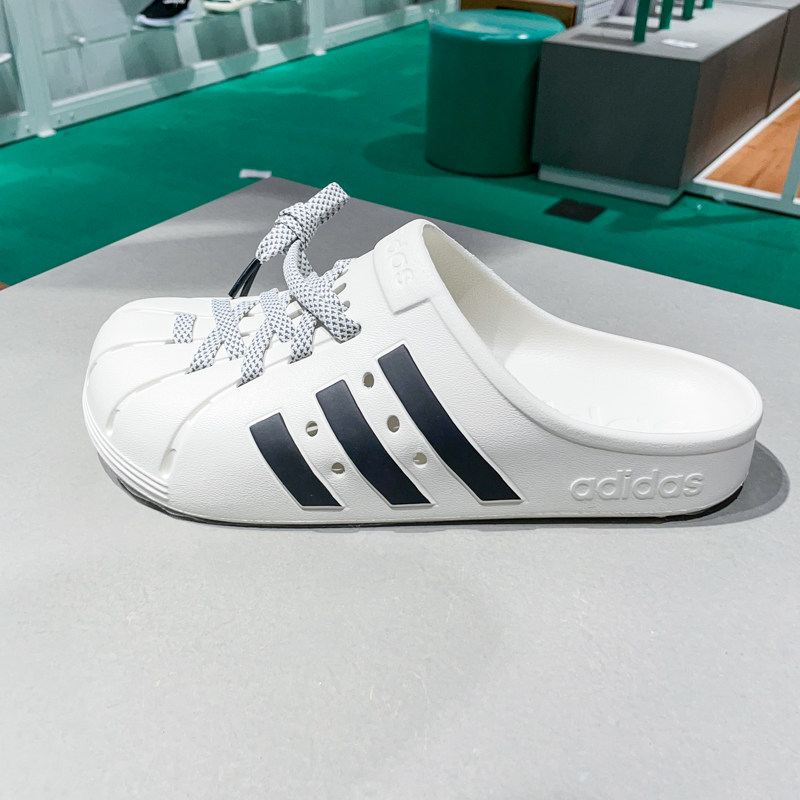 adidas阿迪达斯2024夏季男女鞋贝壳头休闲运动鞋沙滩鞋拖鞋JH9849