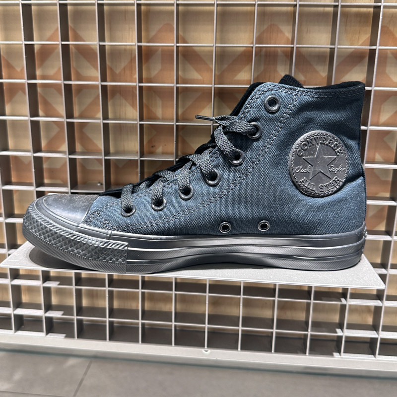 CONVERSE匡威男女鞋2024春季新款运动休闲高帮纯黑色帆布鞋 1Z588