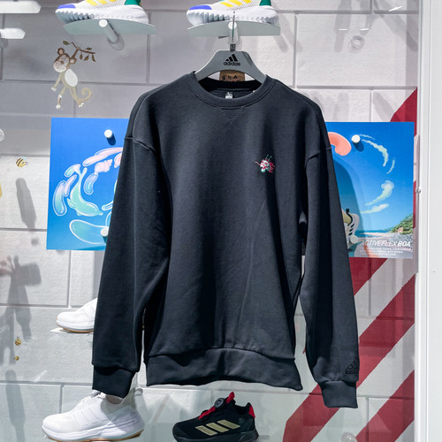 阿迪达斯龙年限定印花休闲套头衫