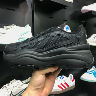 阿迪达斯三叶草女鞋2025春OZGAIA SHOES经典厚底运动老爹鞋JQ4110