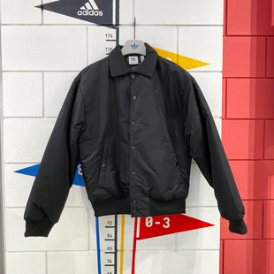 阿迪达斯三叶草男装2025春款复古保暖翻领运动休闲夹克外套IW3450