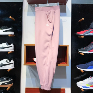 阿迪达斯女裤2022春新款针织舒适运动休闲收口长裤 HF0038 HF0045