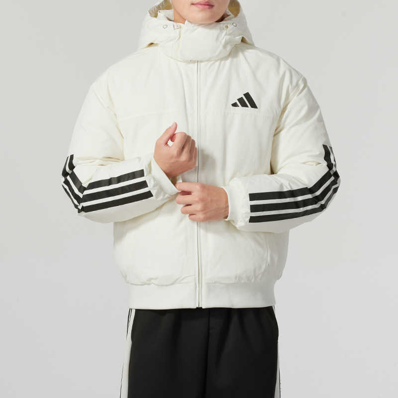 Adidas阿迪达斯羽绒服男子2024冬新款休闲运动防风保暖外套JG3852