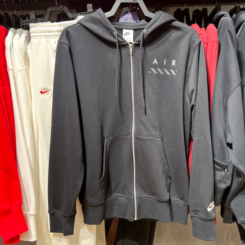 耐克男装2025春新款简约百搭宽松休闲运动针织连帽外套IB5469-010