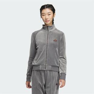 正品ADIDAS阿迪达斯女装2024冬天鹅绒时尚运动休闲夹克外套JX6843