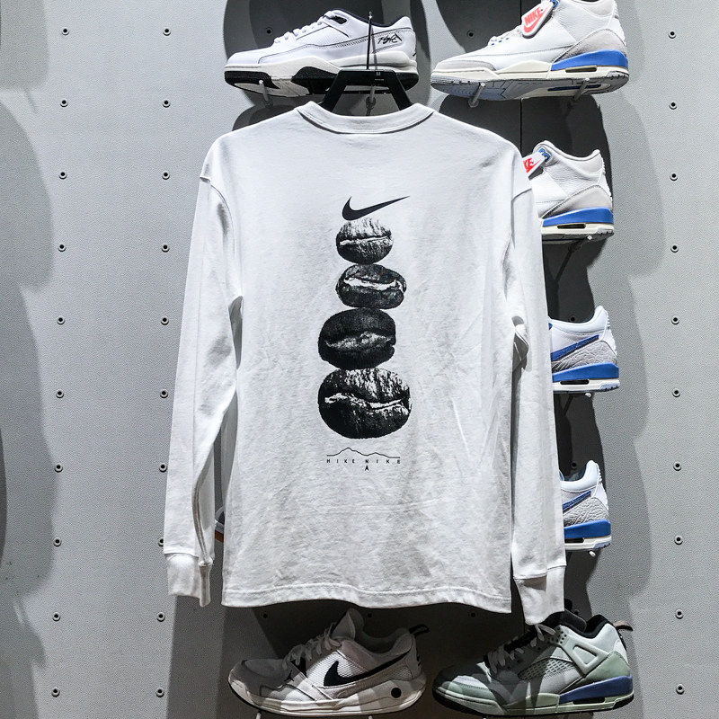 Nike耐克男子纯棉宽松长袖T恤