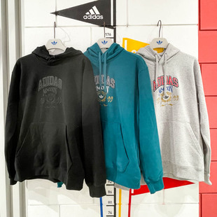 阿迪达斯三叶草男装2024冬新款休闲运动连帽宽松卫衣套头衫JW1965