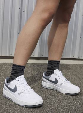 耐克女子GAMMA FORCE灰白百搭透气运动鞋厚底休闲板鞋 DX9176-109