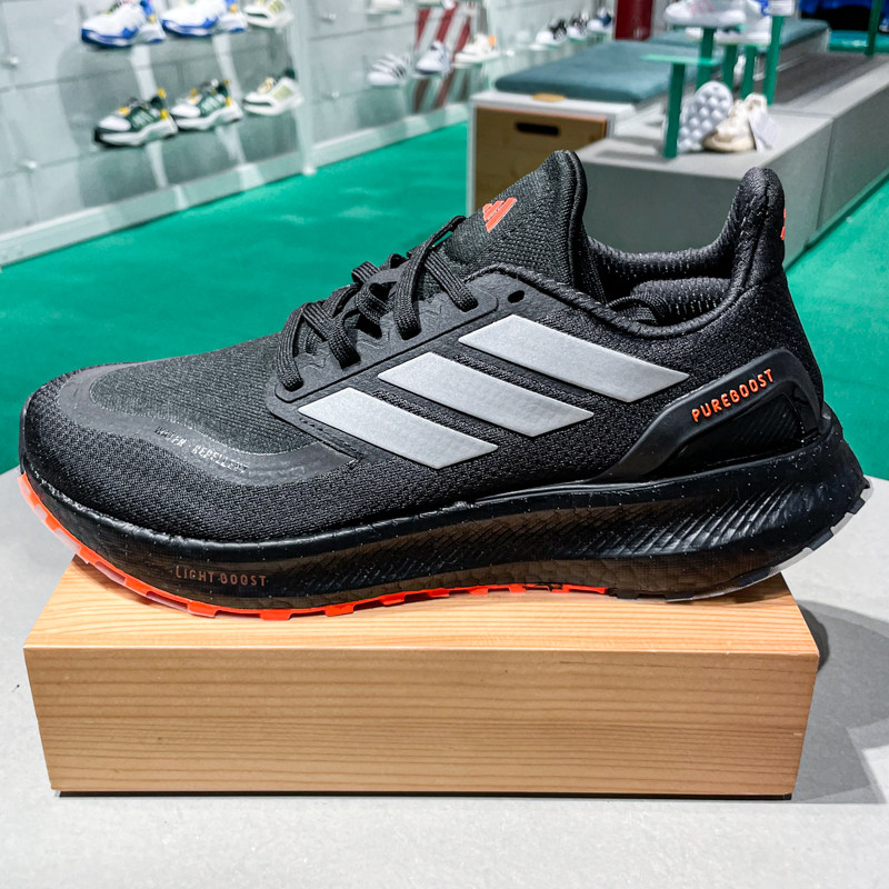 阿迪达斯男女鞋2024冬季新款PUREBOOST网面缓震跑步运动鞋 JR7675