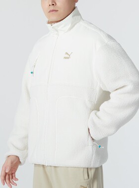 PUAM彪马男装2024龙年新年款羊羔绒保暖外套休闲夹克625832-65-01