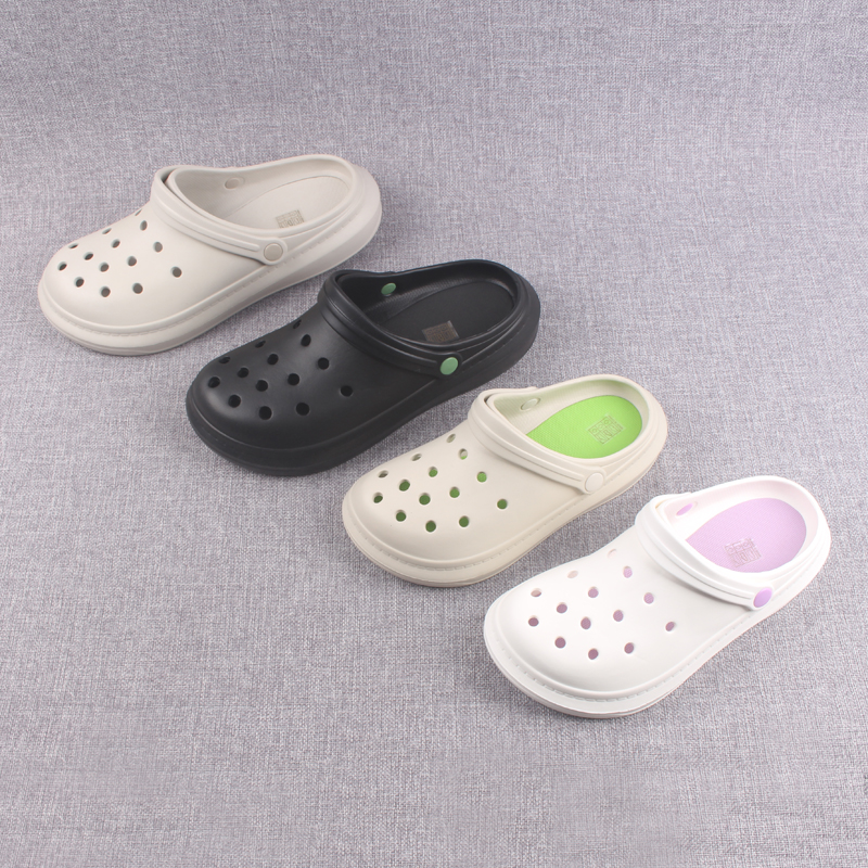 外贸订单男女洞洞鞋一脚蹬懒人鞋