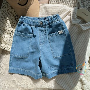 【韩国小正太】儿童夏季 薄软百搭水洗牛仔宽松五分裤 中短裤