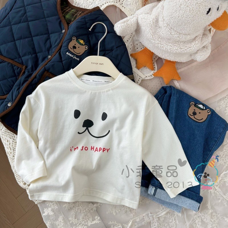 儿童春秋宽松纯棉长袖衫T恤衫