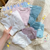 强推 炒柔软高弹力套装 儿童夏季 家居服 清凉垂顺舒服两件套