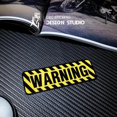 WARNING文字警示标识汽车贴纸创意个性改装划痕遮挡