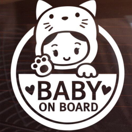 包邮警示车贴babyincar宝宝在车里汽车贴纸女宝宝babyonboard注意