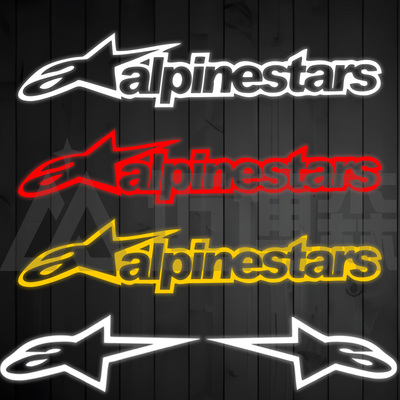 a星Alpinestars摩托车头盔改装车贴汽车车身贴纸防水反光装饰贴花