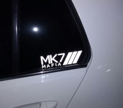 包邮大众高尔夫7车贴 MK7 MAFIA 改装大众黑手党汽车贴纸 MK7
