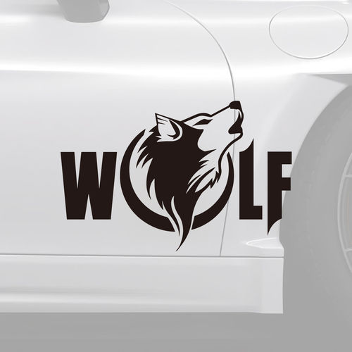 Wolf狼标志汽车车窗与车身装饰贴狂野潮流贴纸为爱车带来大胆酷感
