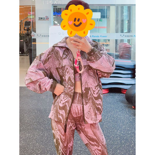 现货 adidas stella aSMC 联名款印花梭织防风防泼水宽松运动外套