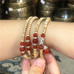 天然星月菩提子小珠手链佛珠念珠项链毛衣链多圈手串女款饰品玛瑙