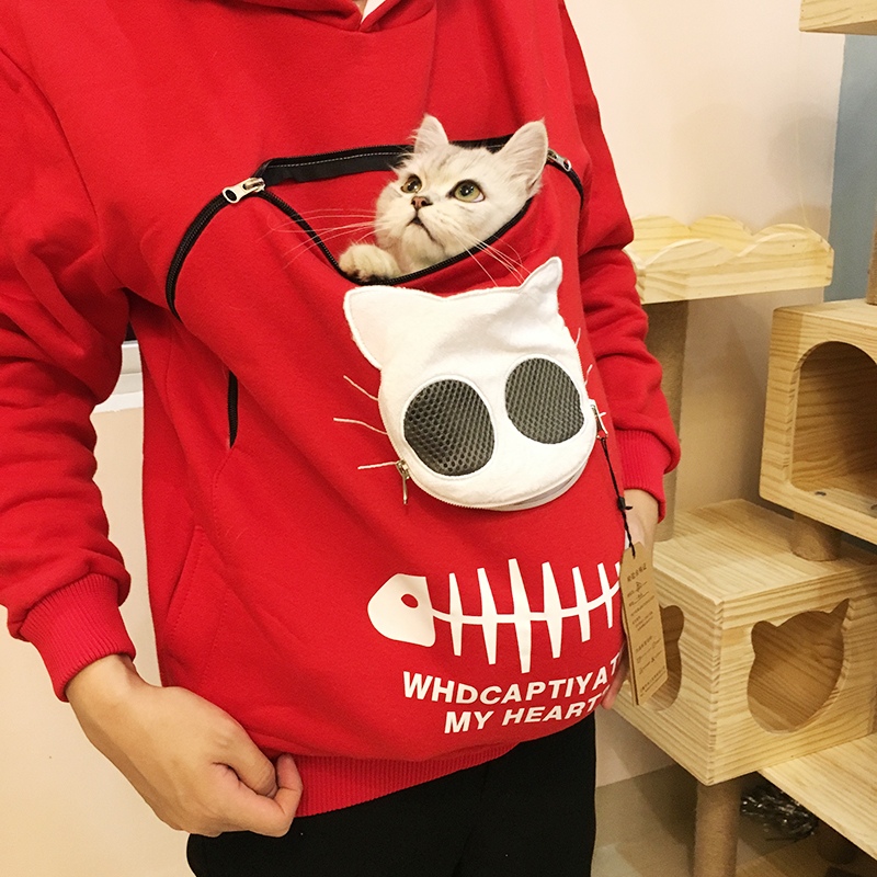 可以装猫咪的撸猫衣服