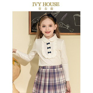 Polo衬衫 IVY 针织长袖 女童秋季 衬衣学院风儿童 HOUSE常春藤童装
