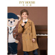 翻领双排扣中长款 IVY 新款 男童秋季 绅士风衣 HOUSE常春藤童装
