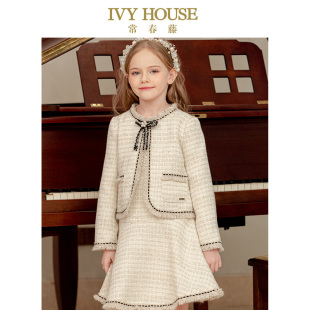 亲子成人装 女童春秋款 小香风外套洋气复古 HOUSE常春藤儿童装 IVY