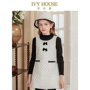 小香风绗棉洋气背心裙 女童连衣裙加绒冬新款 IVY HOUSE常春藤童装