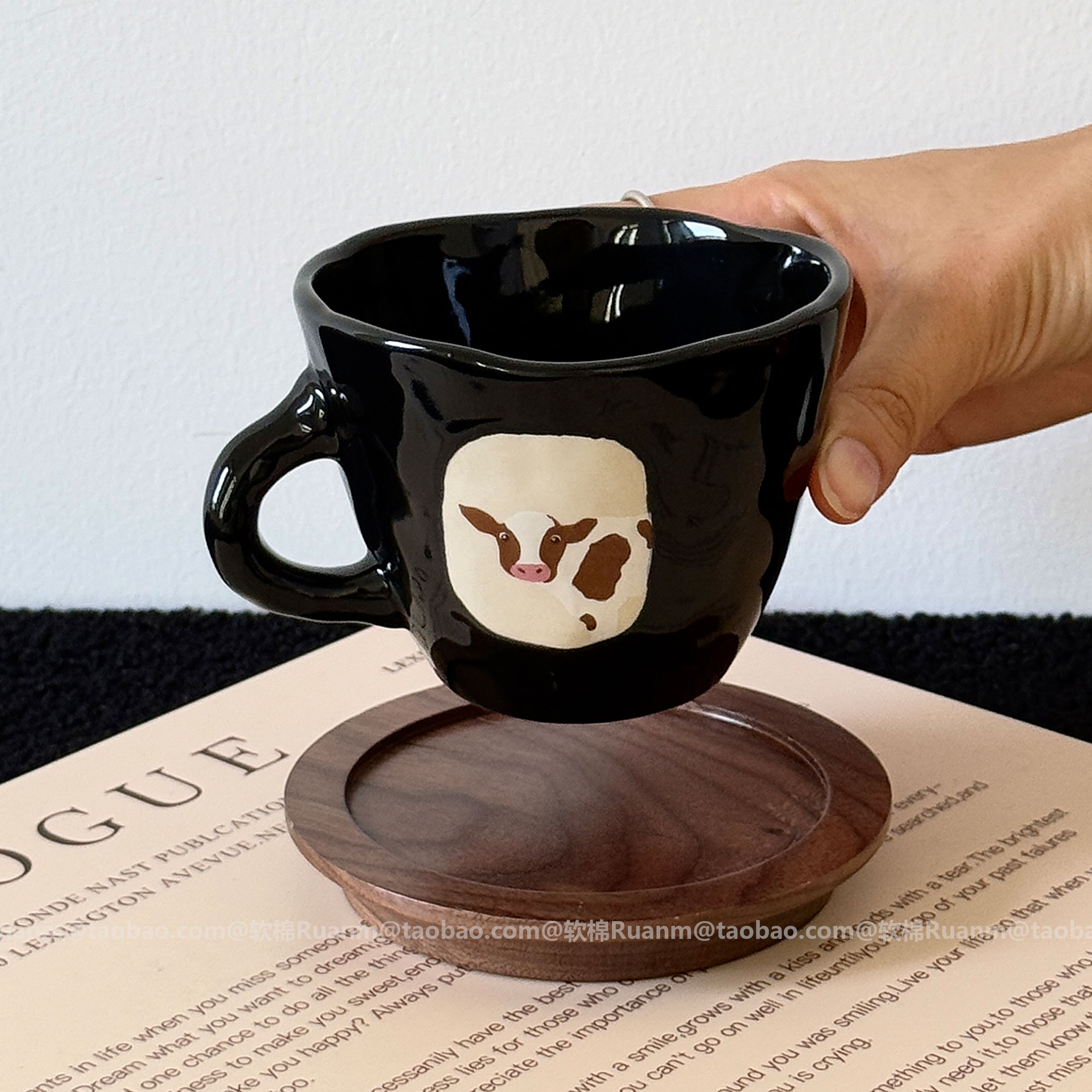 创意小众手作卡通牛马马克杯