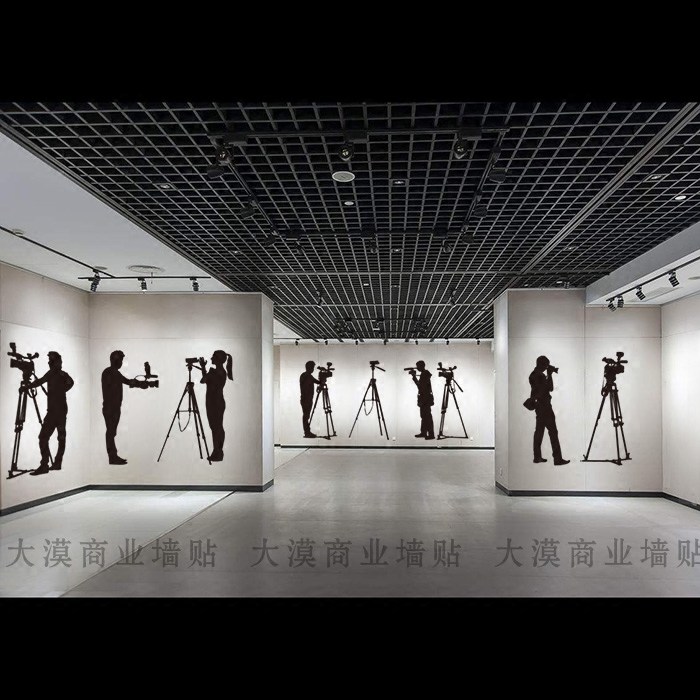 传媒公司电影拍摄人物素材墙贴画