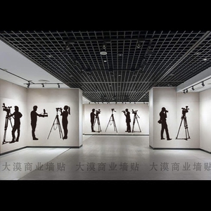 传媒公司电影拍摄人物素材墙贴画